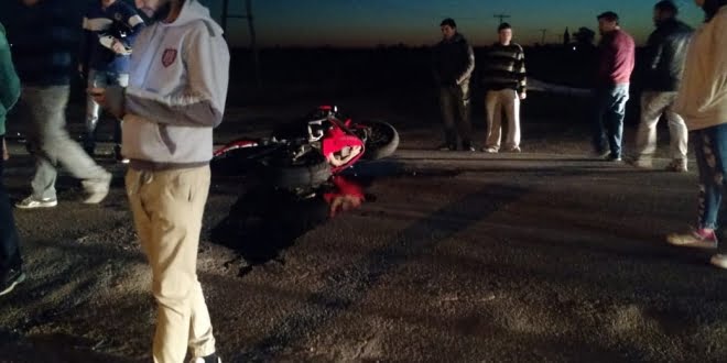  Accidente en la zona de Clucellas entre una pick up y una motocicleta