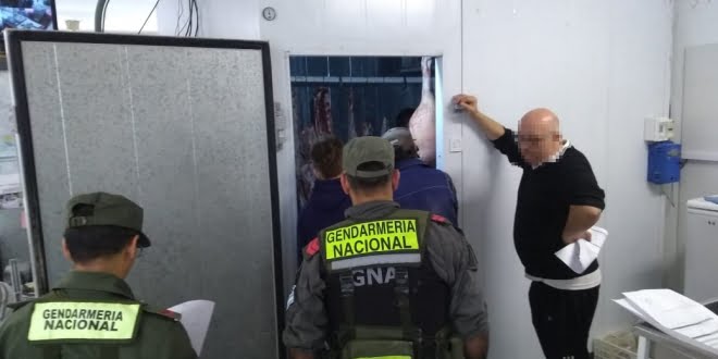 Gendarmería publicó impactantes imágenes de los allanamientos en carnicerías de San Francisco y Frontera