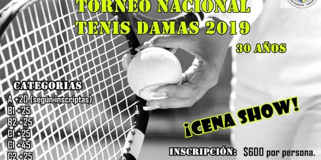  Se desarrollará  Torneo Nacional de tenis en el Sport