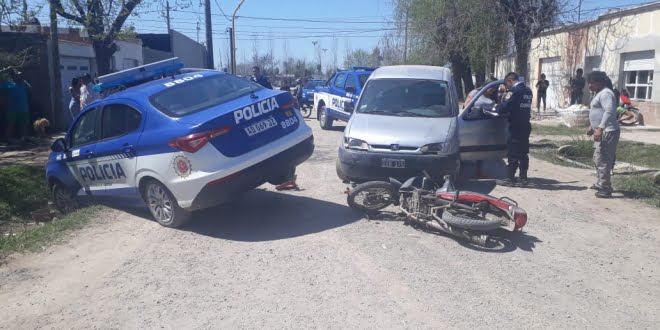 Atrapan a motochorros que chocaron en la huida