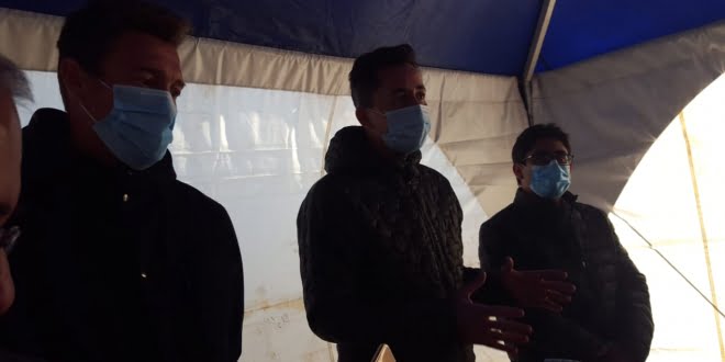 El vicegobernador y el ministro de salud provincial supervisaron el cruce de rutas 19 y 158