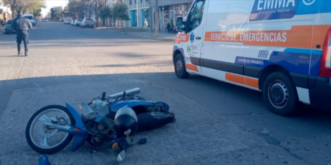 Accidente en el centro de Las Varillas