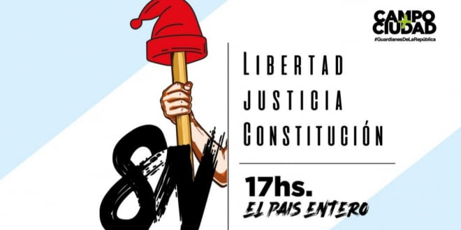 Se realizará marcha bajo el lema: «Libertad, Justicia y Constitución»