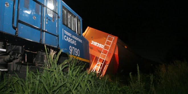  Un tren cargado con toneladas de soja descarriló entre Transito y Arroyito