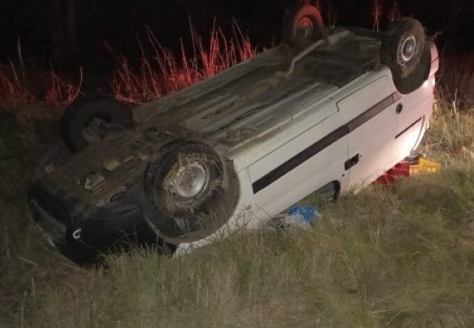 Volcó un utilitario en jurisdicción de Colonia Vignaud