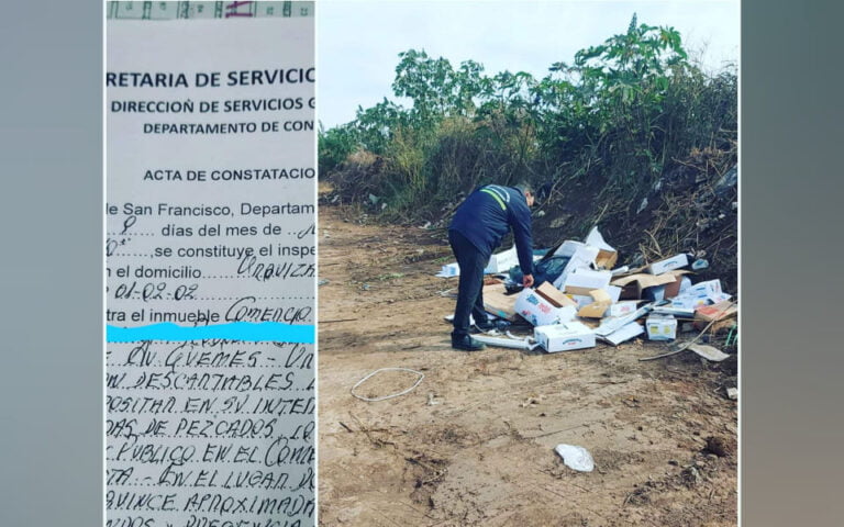 Labraron acta al vecino que arrojó basura en calle Güemes