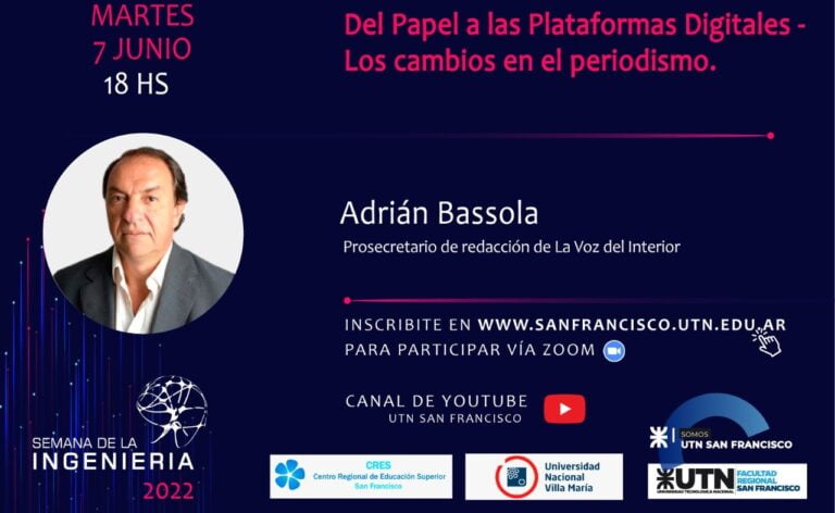 Adrián Bassola brindará una charla «Del papel a las plataformas digitales»