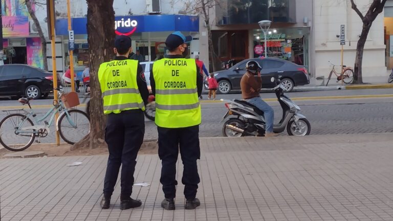 Se puede observar más presencia policial en el centro