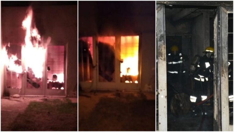 Bomberos intervinieron en el incendio de un garage