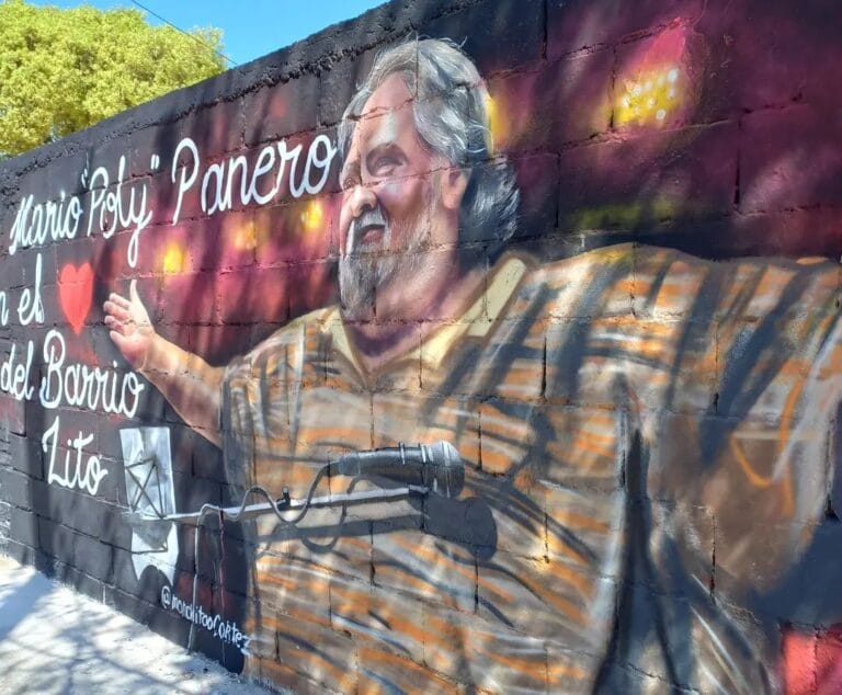 «Gracias Poly», el nuevo mural de Cortez en honor al querido Mario «Poly» Panero