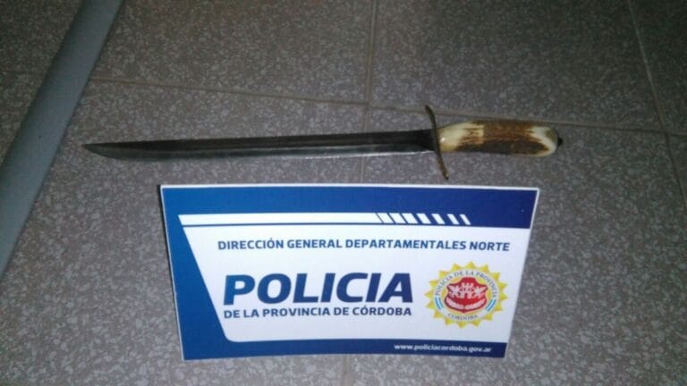 Secuestraron un machete relacionado a un hecho de amenazas