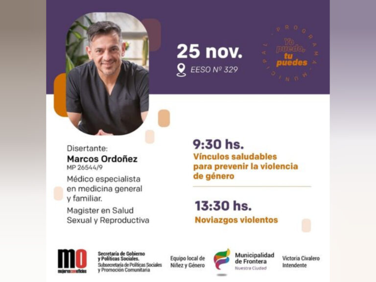 Impulsan charlas para prevenir la violencia de género