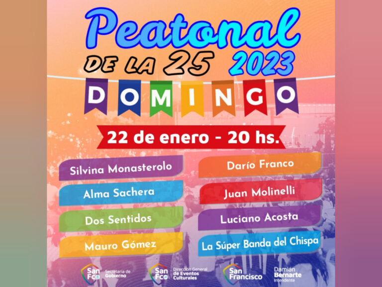 Se viene la tercera noche de “La Peatonal de la 25”
