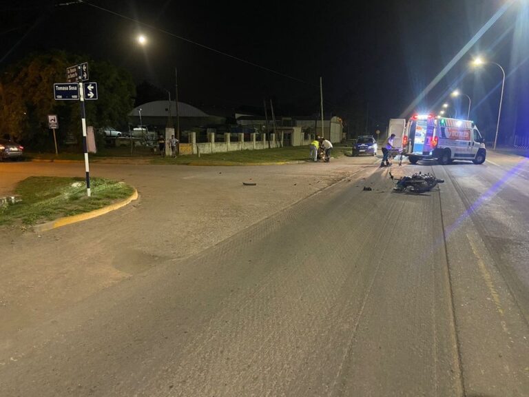 Motociclista herido de gravedad en choque