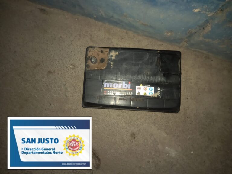 Morteros: Le robaron la batería de su camioneta y fue recuperada por la policía