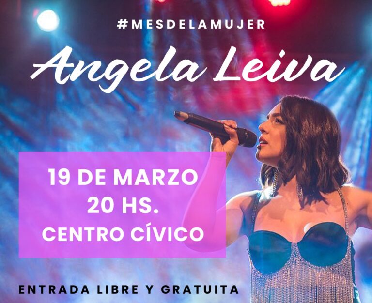 Angela Leiva brillará este domingo en el centro cívico