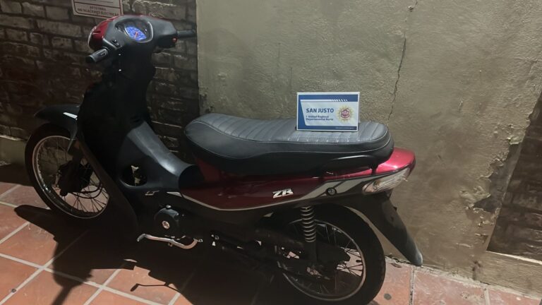 La Policía recuperó una motocicleta robada