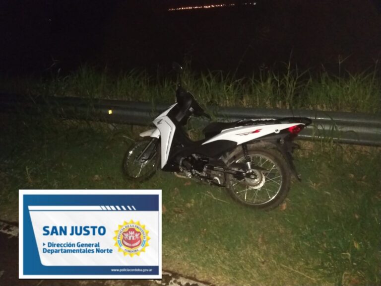 Encuentran motocicleta robada