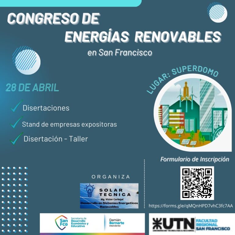 Se viene el Congreso de Energías Renovables San Francisco 2023
