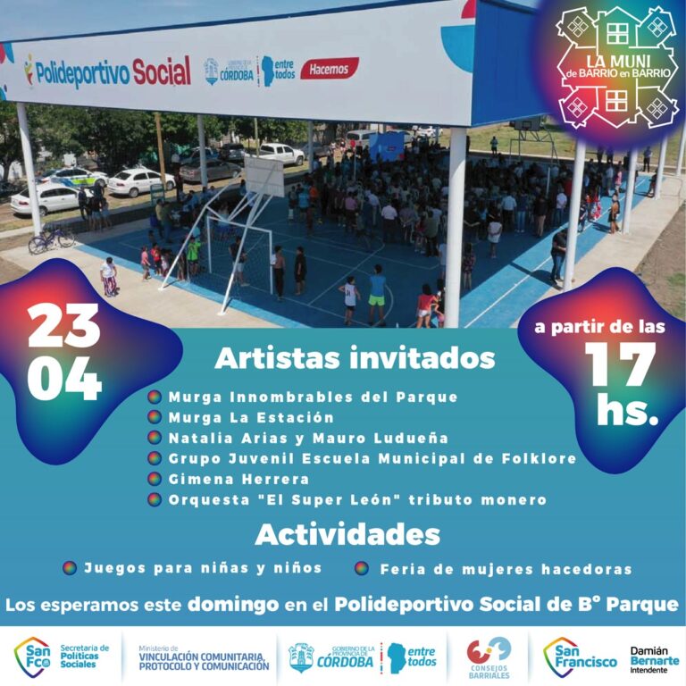 La Muni de Barrio en Barrio, se viene la primera fecha