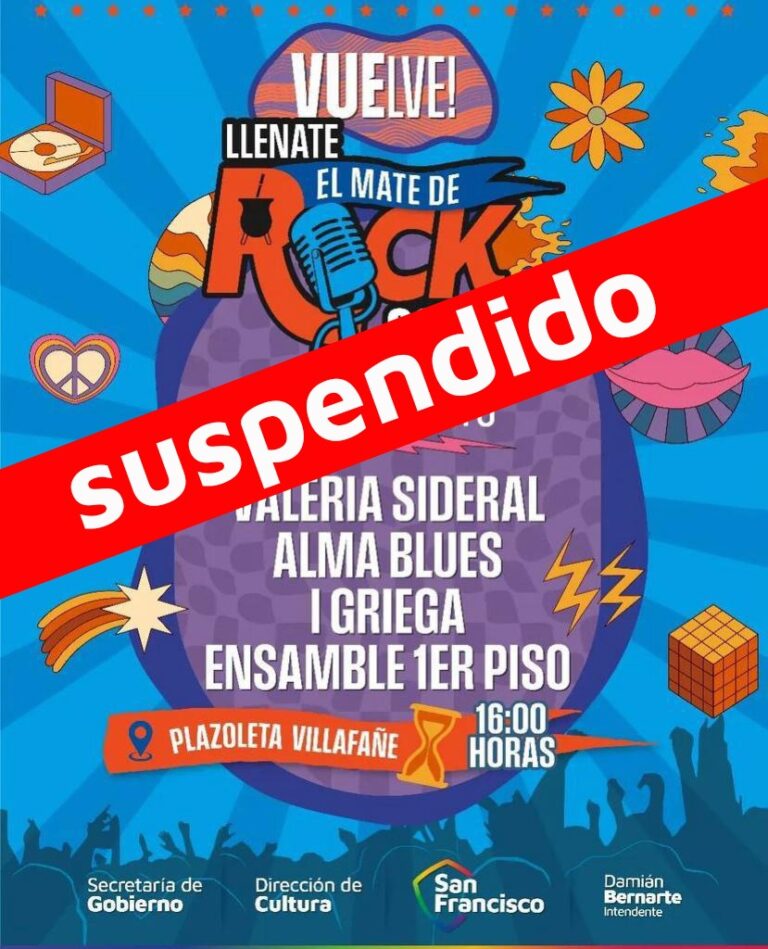 «Llenate el mate de Rock»: suspendido
