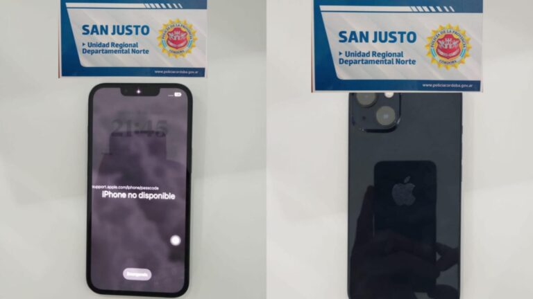 Recuperaron un celular que fue robado en un violento asalto