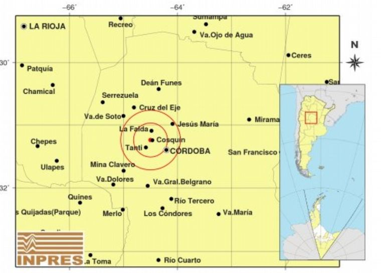 Un sismo en Cosquín despertó a los cordobeses durante la madrugada