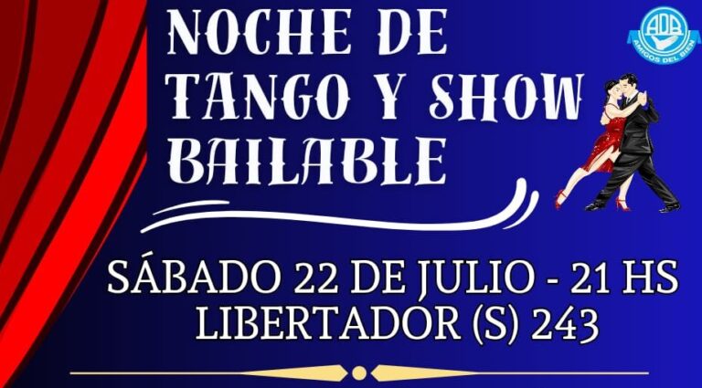 Noche de Tango y show bailable en Amigos Del Bien