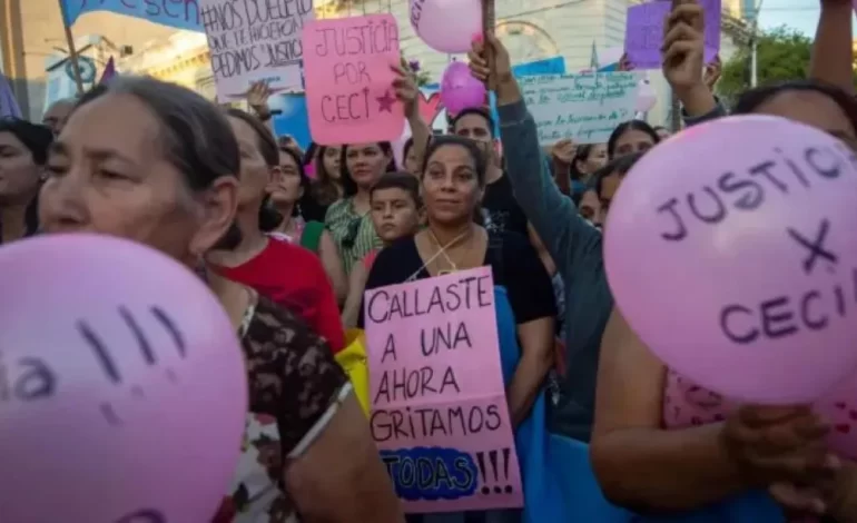  A un mes de la desaparición de Cecilia visten de rosa el puente Chaco-Corrientes
