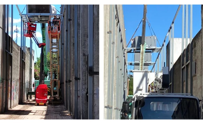  Avanza la instalación del sistema de climatización frío/calor en el Superdomo