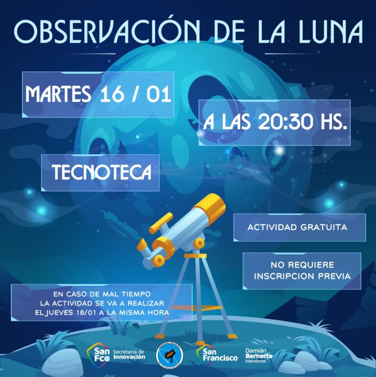 Observación de la Luna en la Tecnoteca San Francisco