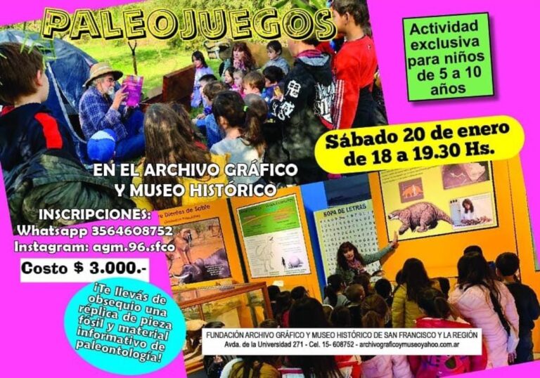 Archivo Gráfico organiza Paleojuegos para niños