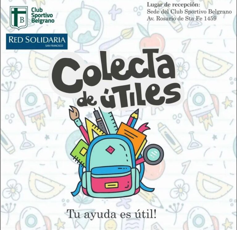 Campaña de recolección de útiles de Red Solidaria y Sportivo Belgrano