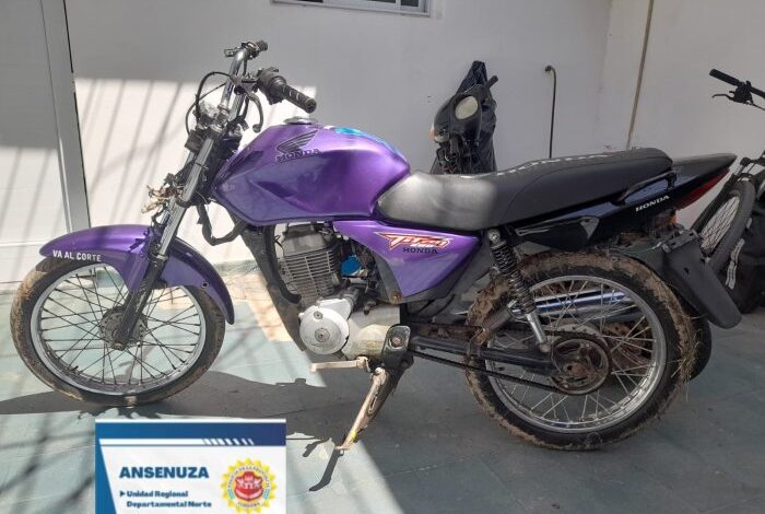 Brinkmann: Recuperaron dos motos robadas