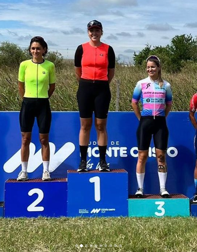 Sanfrancisqueña en el podio del Ciclismo en Ruta