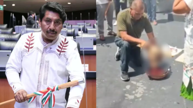 Polémica en México tras sacrificar a una gallina en las instalaciones del Senado