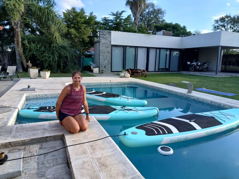 Práctica de SUP yoga en San Francisco