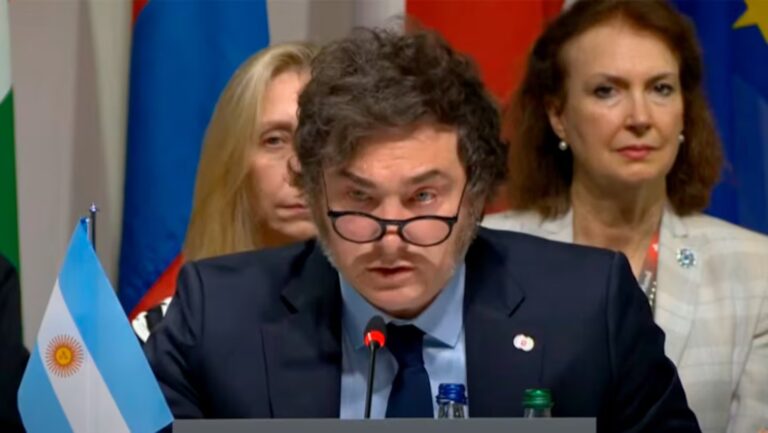 Milei apoyó a Ucrania en la Cumbre por la Paz: “Repudiamos cualquier forma de violencia”