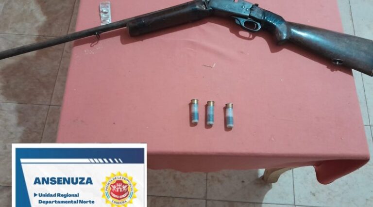 Detuvieron a un joven por tenencia ilegal de armas en Morteros