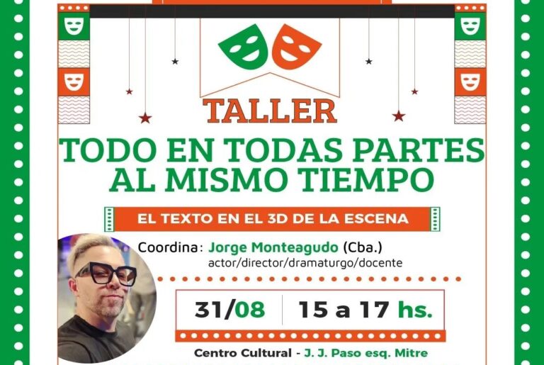 Darán un taller de escritura para artes dramáticas