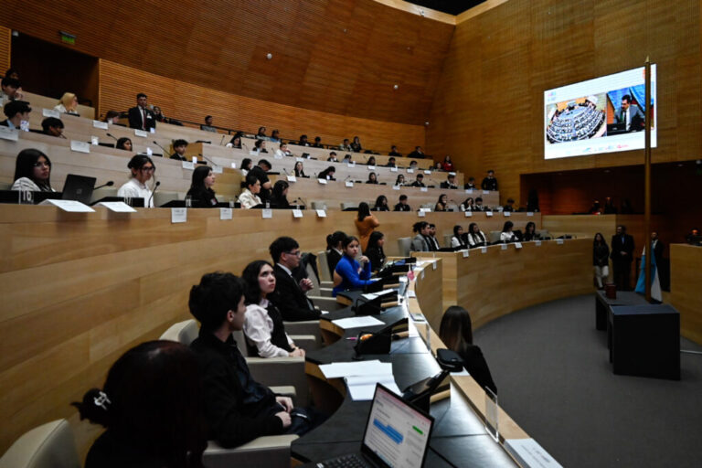 Estudiantes secundarios simulan debate legislativo en Córdoba