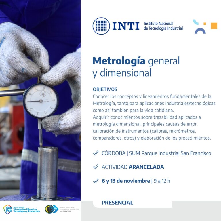 Organizan una capacitación en metrología general y dimensional