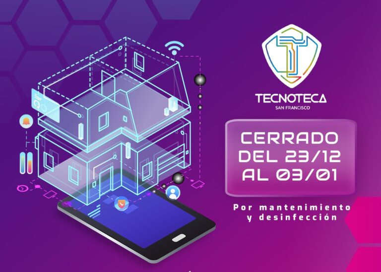 Tecnoteca cerrará durante algunos días por tareas de mantenimiento y desinfección