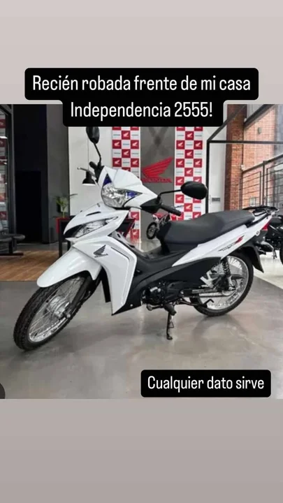 Una vecina pide ayuda para recuperar su moto