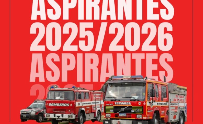  Bomberos Voluntarios de Frontera abrieron sus inscripciones para Aspirantes 2025/26