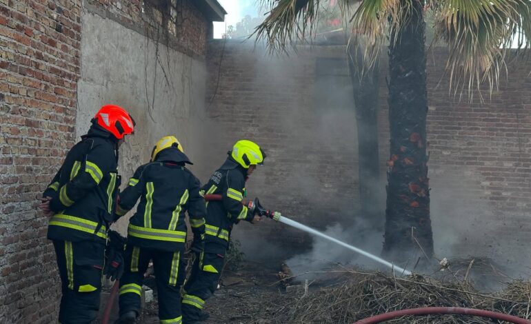 Incendio en patio interno fue rápidamente controlado por Bomberos