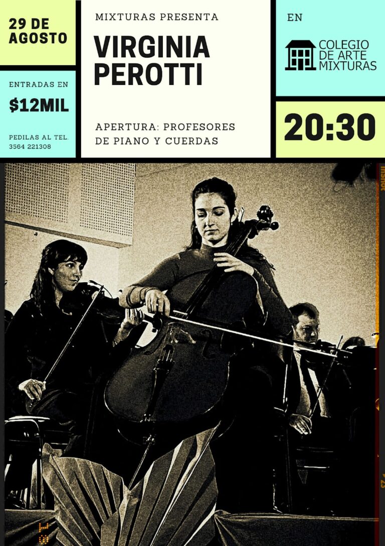 Llega Virginia Perotti con una noche de cello al Colegio de Arte Mixturas