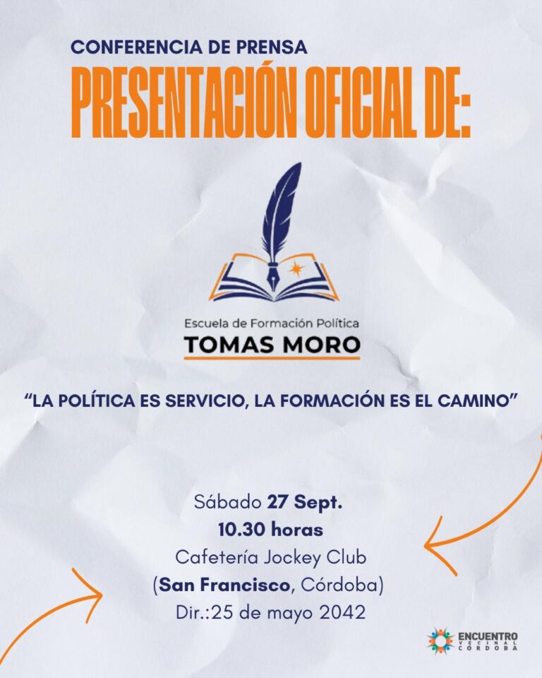 Presentan en San Francisco la Escuela de Formación Política “Tomás Moro”