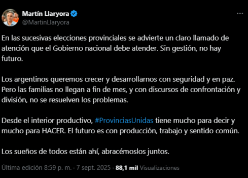 tweet llaryora