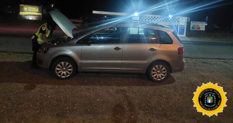 Automóvil robado en nuestra ciudad fue secuestrado en Entre Ríos